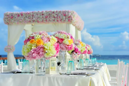 Beach wedding shower